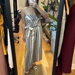 H&M Striped Jumpsuit